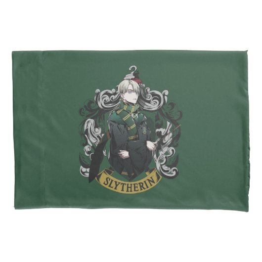 Housse D'oreillers HARRY POTTER™ | Anime Draco Malfoy House Crest (devant)
