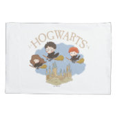 Housse D'oreillers HARRY POTTER™, Hermione & Ron Fly Over HOGWARTS™ (Dos)