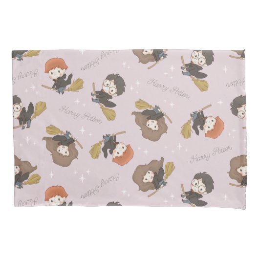 Housse D'oreillers HARRY POTTER™, Hermione & Ron Flying Motif (devant)