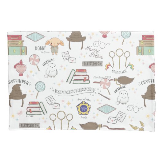 Housse D'oreillers HARRY POTTER™ Tiny Magic Pattern (devant)