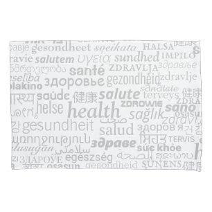 Housse D'oreillers Health Text Pillow Case Multlanguage - Custom
