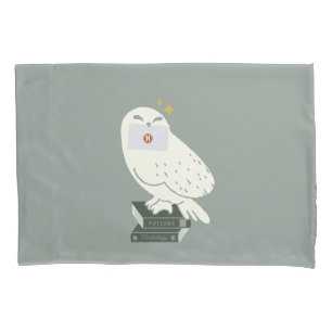 Housse D'oreillers Hedwig avec lettre dessin fantaisiste