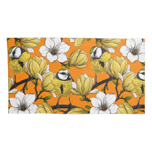 Housse D'oreillers Heure du printemps en jaune (Dos-Droit)