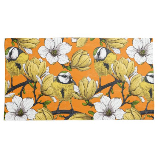 Housse D'oreillers Heure du printemps en jaune (devant-Droit)