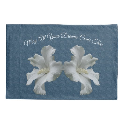 Housse D'oreillers Hibiscus Fleurs Rêves De Véritable Inspiration (Dos)