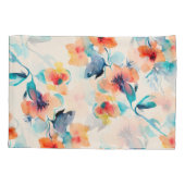 Housse D'oreillers Hibiscus Flowers : Motif d'illustration aquarelle (Dos)