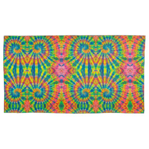 Housse D'oreillers Hippie colorée Motif teinte Cravate