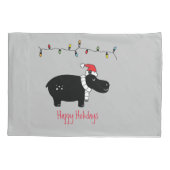 Housse D'oreillers Hippo de Noël fantastique (Dos)