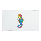 Housse D'oreillers Hippocampe polygonal arc-en-ciel (Dos-Droit)