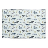 Housse D'oreillers Histoire de la baleine d'aquarelle (Dos)