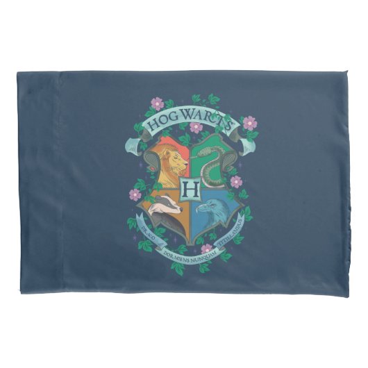 Housse D'oreillers HOGWARTS™ Floral Crest (devant)