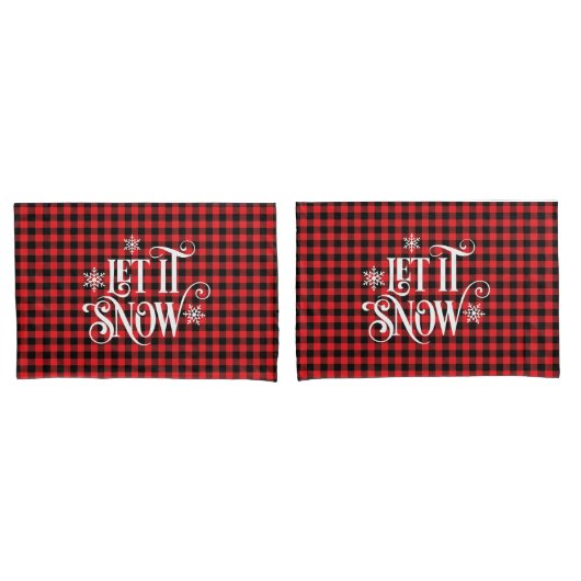 Housse D'oreillers Holiday Buffalo Plaid Pillowcase Pair (devant-Set)