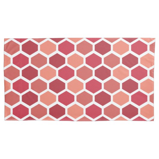 Housse D'oreillers Honeycomb in Reds (devant-gauche)