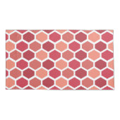 Housse D'oreillers Honeycomb in Reds (Dos-gauche)