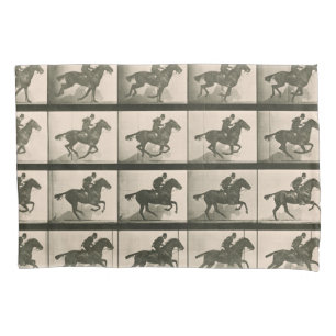 Housse D'oreillers Horse Motion Photographie Vintage