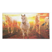Housse D'oreillers Horses at sunset throw pillow (Dos-gauche)
