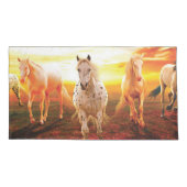 Housse D'oreillers Horses at sunset throw pillow (Dos)