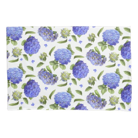 Housse D'oreillers Hortensias bleus (devant)