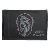 Housse D'oreillers HOUSE OF THE DRAGON | Silver Dragon Crest (Dos)