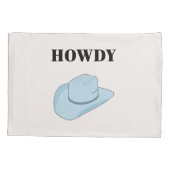 Housse D'oreillers Howdy Cowboy Casquette Baby Blue (Dos)