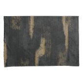 Housse D'oreillers Huiles douces Abstraites Charbon et or (devant-Droit)