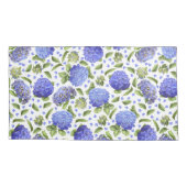 Housse D'oreillers Hydrangeas Bleus Motif Partout (Dos-gauche)
