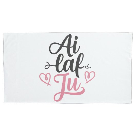 Housse D'oreillers I laf ju (devant-gauche)