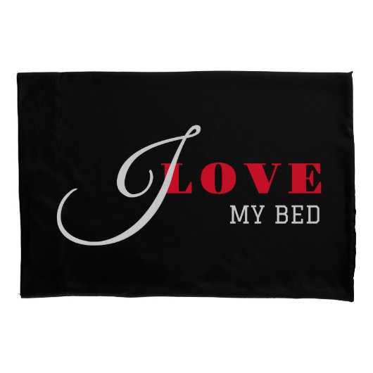 Housse D'oreillers I love (ajouter votre texte) Cadeau Saint-Valentin (devant)