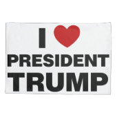 Housse D'oreillers I Love Président Trump Heart (Dos-gauche)
