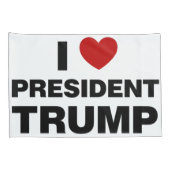 Housse D'oreillers I Love Président Trump Heart (Dos-Droit)