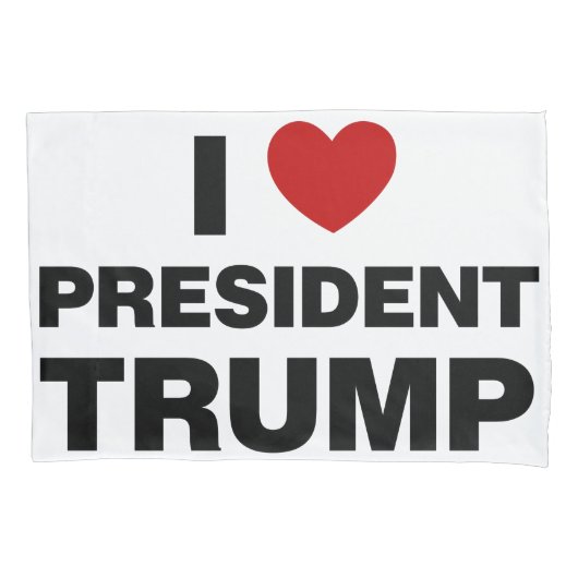Housse D'oreillers I Love Président Trump Heart (devant-gauche)