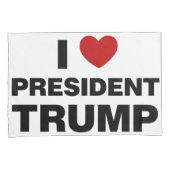 Housse D'oreillers I Love Président Trump Heart (devant-Droit)