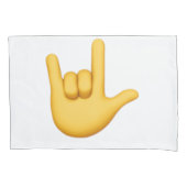 Housse D'oreillers I Love You Hand Sign - Emoji (devant)