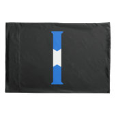 Housse D'oreillers I Monogramme superposé sur le drapeau écossais (Dos)