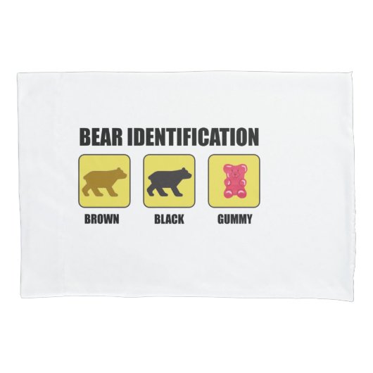 Housse D'oreillers Identification de l'ours Funny (devant)