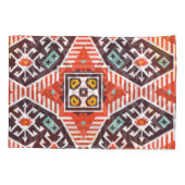Housse D'oreillers Ikat Aztec : Textes à rayures ethniques (Dos)