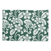 HOUSSE D'OREILLERS ÎLE PLUMERIA (VERT FORESTIER) (Dos-gauche)