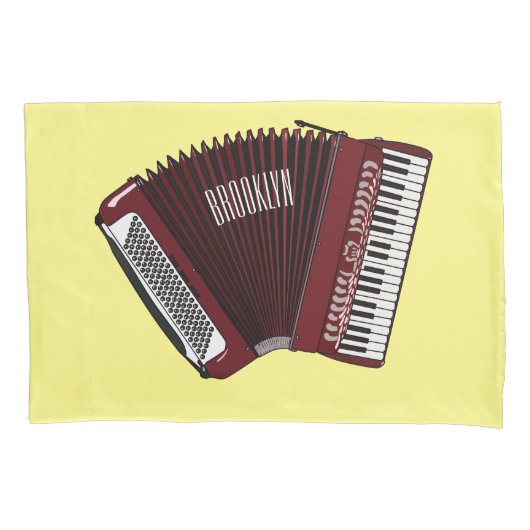 Housse D'oreillers Illustration d'accordion (devant)