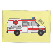 Housse D'oreillers Illustration d'ambulance (Dos)