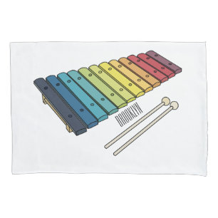 Housse D'oreillers Illustration de bande dessinée en Xylophone