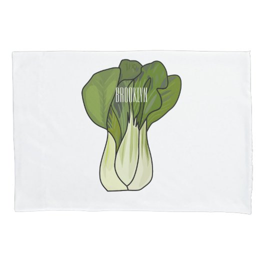 Housse D'oreillers Illustration de Bok choy (devant)