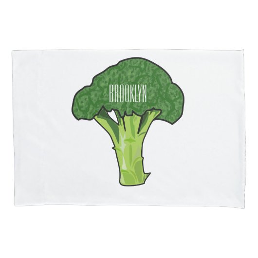 Housse D'oreillers Illustration de Broccoli (devant)