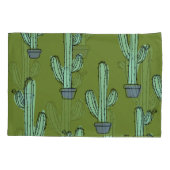 Housse D'oreillers Illustration de cactus en pot (Dos)