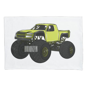 Housse D'oreillers Illustration de camion monstre