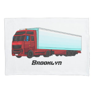 Housse D'oreillers Illustration de camion roumain
