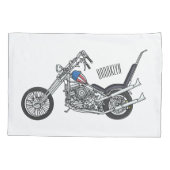Housse D'oreillers Illustration de Chopper Motorcycle 1950 (Dos)