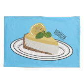 Housse D'oreillers Illustration de citron cheesecake (Dos)
