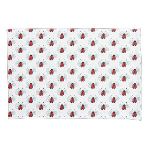 Housse D'oreillers Illustration de coccinelle mignonne