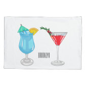 Housse D'oreillers Illustration de cocktail (Dos)