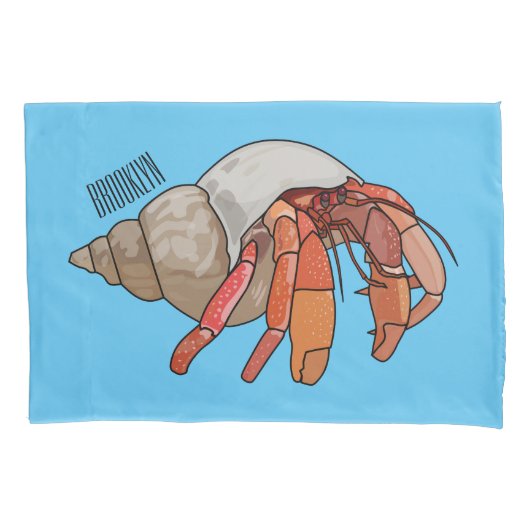 Housse D'oreillers Illustration de crabe ermite (devant)